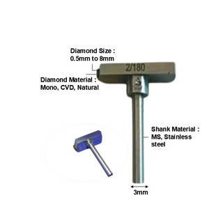 Martillo herramientas de diamante en forma de V 180 vástago plano cabeza de 3mm 15mm herramientas de facetado manual para joyería de oro volante herramientas de joyería equipo - Product Image 4