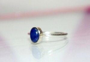 Bague en pierre précieuse Sodalite faite à la main en argent 925 élégant bleu bijoux de mariage cadeau pour les femmes - Product Image 3
