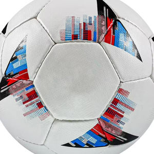 Ballon de football d'entraînement en cuir PU cousu à la machine de taille standard professionnelle en gros, logo personnalisé, poids officiel - Product Image 2