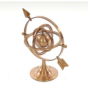 Decoración Náutica de latón armillary con acabado pulido y diseño tradicional para estanterías salas de estar o mesas de exhibición - Product Image 2