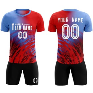 Kit de maillot d'équipe de football Tissu à séchage rapide sublimé personnalisé Logo personnalisé Numéro de nom OEM Usine Livraison rapide - Product Image 4