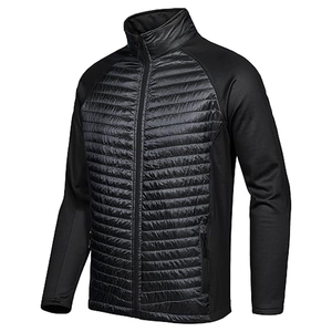 Veste matelassée High Street pour hommes coupe-vent à bulles matelassé isolé en laine de nylon avec fermeture éclair avant Softshell - Product Image 3