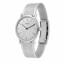 Montre pour femme OEM de haute qualité, design simple, boîtier en acier inoxydable 316L, design blanc, mouvement à quartz japonais, marque personnalisable, 196