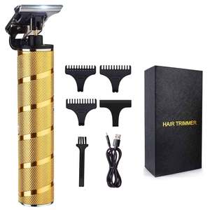 Tondeuse à cheveux professionnelle pour hommes à lame en T, étanche IPX7, électrique, alimentation USB, réglable, pour les campings-cars francophones - Product Image 1