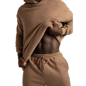 2025 Bulk Heavy Cotton Sweat suit & Jogger Set Custom logo <b>Men's</b> Two Piece Set <b>Velour</b> Fleece Cotton <b>Tracksuit</b> Set for <b>men's</b> - Product Image 2