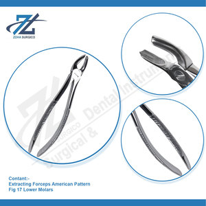 Forceps d'extraction motif américain Fig 17 molaires inférieures allemand haute qualité Starnderd ensemble d'instruments chirurgicaux dentaires Pakistan - Product Image 4