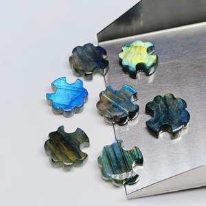 ลูกปัดพลอยลาบราโดไรต์รูปทรงต้นไม้แกะสลักด้วยมือ ขนาด 12x12 มม. สำหรับทำเครื่องประดับ - Product Image 4