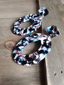 Pendientes de Resina Bordados a Mano, Joyería de Moda de Acero Inoxidable para Mujeres y Niñas, Estilo Clásico para Bodas, Alta Calidad - Product Image 5