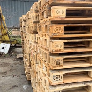 Palette Euro en bois industrielle 1200x800mm traitée thermiquement norme ISPM 15 4 voies Neuve/Usagée Grade A Empilable Réutilisable - Product Image 2
