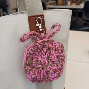 Waterproof Crochet <b>Drawstring</b> Mini <b>Pouch</b> for Ear Buds Mini Waterproof Bag for Small Items - Product Image 1