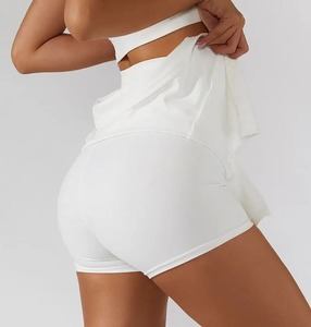 Calidad Premium Nuevo estilo Logotipo personalizado Transpirable Gimnasio Fitness Deportes Faldas 2 en 1 Faldas de tenis con pantalones cortos interiores OEM - Product Image 2