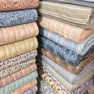 Tela de algodón con tacto de lino teñido en hilo estampado Dobby para camisas Premium Calidad de exportación internacional - Product Image 1