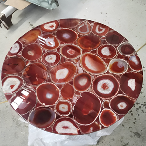 Plateau de table en agate de qualité supérieure, belle pierre naturelle sculptée, taille personnalisée pour la décoration moderne de la maison, design élégant et durable - Product Image 5