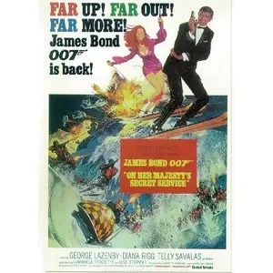 Póster de la Servicio Secreto de Su Majestad, James Bond 007, Lona de Vinilo Resistente, Banderas de Poliéster, Impresión Digital Offset - Product Image 1