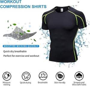 Camiseta de Compresión para Hombre al por Mayor: Camiseta Deportiva de Manga Corta de Secado Rápido para Correr y Entrenamiento Físico - Product Image 5