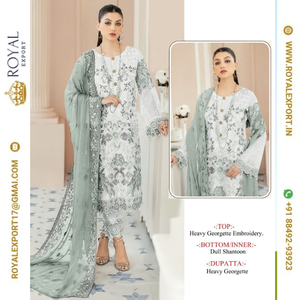 Nouveau Designer Heavy Georgette Avec Broderie Travail Costume Pakistanais Avec Dupatta Collection - Product Image 1