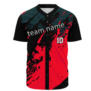 เสื้อเจอร์ซีย์เบสบอลแบบปุ่มเต็มเสื้อซอฟท์บอลผ้าโพลีเอสเตอร์ไม่มี100% พิมพ์ซับลิเมชันออกแบบโลโก้ได้ตามต้องการ - Product Image 3