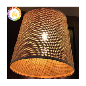 Bamboo <b>Lamp</b> Minimalist Ceiling Light Fixture With Eco Bamboo And Rattan Weaving Made In Vietnam - Product Image 6