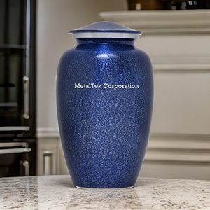 Urnas de Cremación Clásicas para Adultos con Pintura Azul Texturizada, Recuerdo para Cenizas, Estilo Adulto, Fabricante Mayorista, Colores Personalizados, Urna Funeraria - Product Image 3