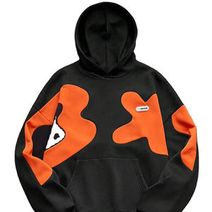 เสื้อฮู้ดดี้คุณภาพสูง 500gsm ทรงโอเวอร์ไซส์ สกรีนโลโก้ได้  แบบเปล่า  ยูนิเซ็กส์ สีดำ หนัก  เสื้อฮู้ดดี้ผู้ชาย - Product Image 1