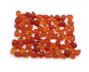 Igi หินอัญมณีคาร์เนเลี่ยนธรรมชาติขัดเงาส้มทรงหลวมขนาด4*6-8*10มม. - Product Image 4