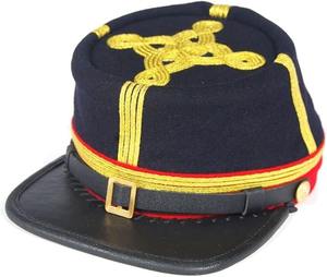 Képi de style artillerie confédérée avec insigne, tissu 100% laine, origine importée, type de fermeture boucle - Product Image 2