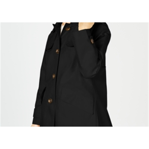 Impermeabile con Cappuccio London Fog Nero in Plastica EVA con Logo Personalizzato per Ragazze e Ragazzi Taglia XL - per Viaggi e Passeggiate - Product Image 2