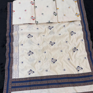 สารีผ้าลินินแอปริคอทที่สง่างามผสมผสานอย่างลงตัวของความสง่างามและประเพณี - Product Image 4