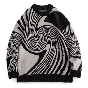 Respirant hommes chandails couleur unie col rond à manches longues tricoté mâle pull hiver mode nouveau chaud hommes chandails pour hommes - Product Image 4