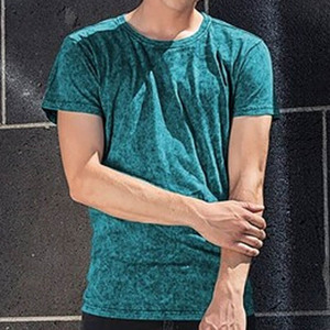เสื้อยืดคอตตอนฤดูร้อนแบบกำหนดเองสำหรับผู้ชาย ผ้าฝ้าย 100% วินเทจ เนื้อหนา ซักย้อมสีแบบแอซิด เสื้อยืด Bella Canvas - Product Image 2