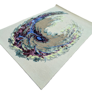 100% touffeté à la main personnalisé moderne luxe motif floral 1 pièce Fine coton boucle coupe écologique tapis amical pour animaux de compagnie pour - Product Image 1