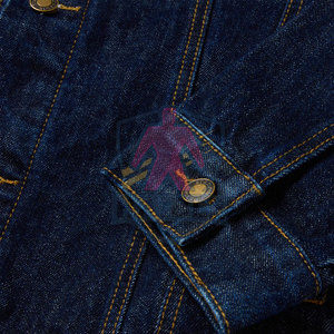 ผลิตในประเทศปากีสถาน เสื้อแจ็คเก็ตยีนส์สำหรับผู้ชายไซส์ใหญ่ ใส่ได้ในฤดูหนาว ผลิตจากผ้าฝ้าย 100% สำหรับใช้งานกลางแจ้ง มีโลโก้ด้านหน้า - Product Image 3