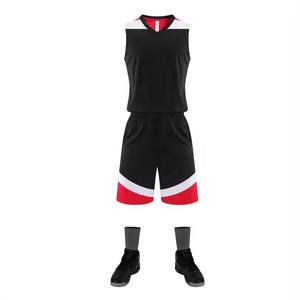 100% poliéster mejor calidad hombres baloncesto uniforme colores sólidos ropa deportiva hecha a medida Unisex baloncesto Jersey y pantalones cortos - Product Image 3