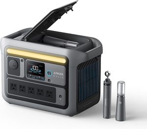 New Anker SOLIX C800 X Portable Power Station, 1200W (Peak 1600W) <b>Solar</b> <b>Generator</b> with Camping Lights, 768Wh LiFePO4 Battery - Product Image 1