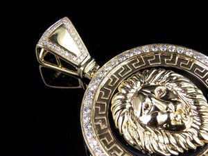 Diseño de cabeza de león S925 plata Iced Out Hip Hop joyería Moissanite diamante colgante para hombres toda ocasión desgaste - Product Image 4