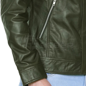 Chaqueta de cuero de invierno para hombre superventas último estilo con cuello levantado bajo MOQ al por mayor - Product Image 6