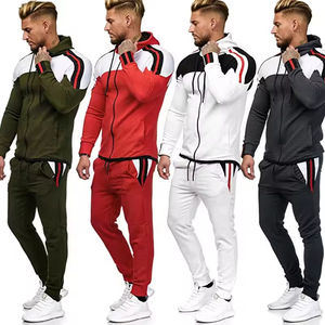 Conjunto Deportivo OEM para Hombre, de Manga Larga, con Paneles Modernos, Sudadera con Cremallera, Pantalones Jogger, Traje Deportivo para Gimnasio, Correr y Uso Casual - Product Image 2