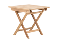 Table pliante carrée de haute qualité 70x70 cm Mobilier d'extérieur en bois d'acacia ou d'eucalyptus de style vietnamien