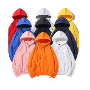 Customizable BD Winter Fashion Men's Oversized Cotton Pullover Hoodie Solid Pattern Knitted Anti-Shrink OEM <b>Blank</b> Plain Printed - Product Image 1