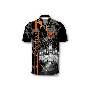 T-shirt à col rond pour hommes, été, printemps, haut confortable, vêtements de sport à manches courtes, chemises de bowling d'équipe bon marché - Product Image 2