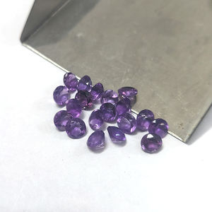 พลอยอเมทิสต์จากธรรมชาติขนาด5มม. 21ชิ้นอัญมณีหลวมสีฟ้า15.85ชิ้น - Product Image 6