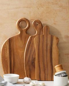 Tabla de cortar de madera de acacia con asa, tabla de cortar de queso duradera de alta calidad - Product Image 5