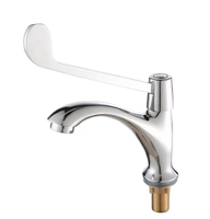 Robinet d'évier monotrou contemporain à long manche avec noyau de valve en céramique Conception de robinet à compteur moderne
