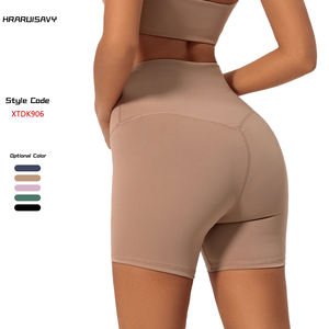 Shorts de Yoga de Cintura Alta con Logotipo Personalizado, Shorts Deportivos de Secado Rápido para Mujer, Control de Abdomen - Product Image 3