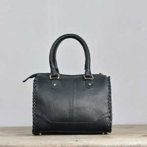 New Designer Fringe Bag Gypsy Boho Cowhide Leather Black <b>Colour</b> Handmade Western Stylish Checkered Pattern Bags And Wallet <b>Set</b> - Product Image 5