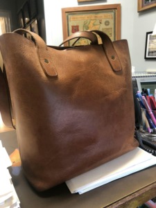 Sac à main en cuir pleine fleur durable grande capacité vintage fait à la main pour femmes - Product Image 4