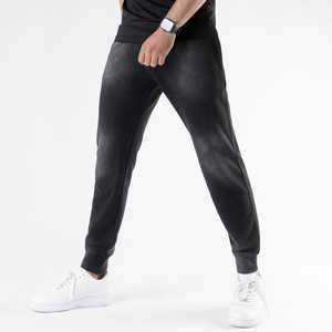 Pantalones para correr con lavado ácido para hombre, pantalones de chándal de poliéster de secado rápido para gimnasio, pantalones de calle personalizados - Product Image 6