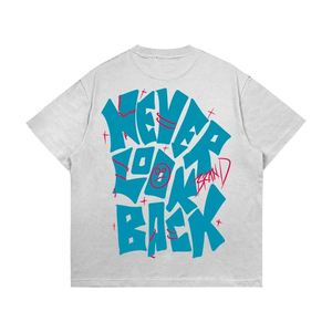 T-shirt court Boxy délavé à l'acide pour hommes en gros 100% coton T-shirt blanc vintage lourd style délavé - Product Image 1