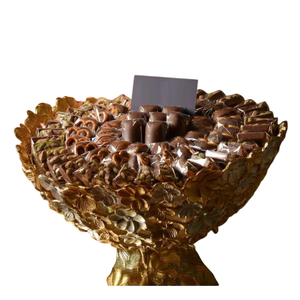 Fait de fil métallique doré bol de service bonbons Dessert porte-bonbons conception admirable dessus de table bonbons au chocolat bol de service - Product Image 5