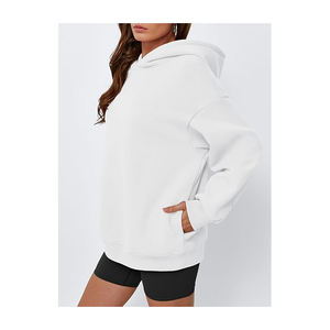 Sweat à capuche surdimensionné en coton polaire pour hommes, sweat-shirt en peluche délavé vintage lourd pour l'hiver Streetwear impression numérique - Product Image 3